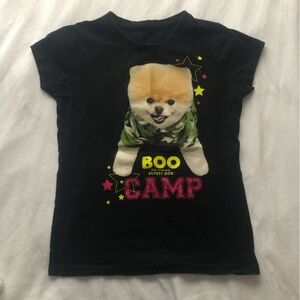 Y2K Black Tee with Boo the Dog Graphic